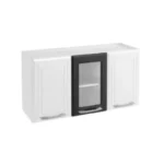 MUEBLE DE COCINA AEREO TRIPLE MEDIO NEGRO 1 PUERTA DE VIDRIO TLAE-31VNN