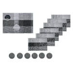 JUEGO DE INDIVIDUALES+PORTA VASOS 12 PIEZAS