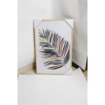 CUADRO HOJAS NEGRAS FONDO BLANCO