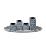 KIT CANDELABROS SMALL AZUL CON DISE¥O CPL