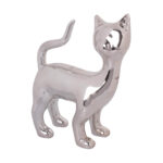 FIGURA GATO SILVER 14.6X5.5X18.2CM CPL