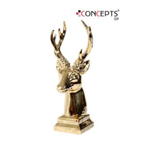 FIGURA CABEZA DE VENADO DORADO 13.5X13X33CM CPL