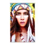 CUADRO DECORATIVO BRILLO MUJER INDIA  SET 2 104.5 833-FUBC-50032