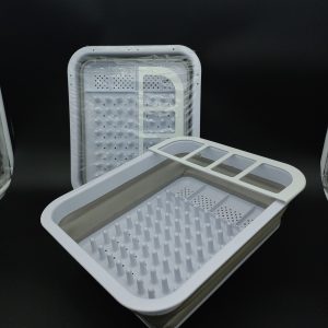 ESCURRIDOR PLASTICO BLANCO CON GRIS PLEGABLE LHC-0075 CPL