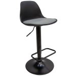 SILLA DE BAR ONIX NEGRO/GRIS CLARO