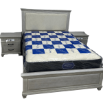 RECAMARA ARIAS QUEEN + BOXSPRING Y COLCHON QUEEN DR. DREAM